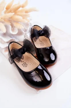 Sale Buty damskie Vinceza Lakierowane Dziecięce Balerinki Na Rzepy Czarne Carla