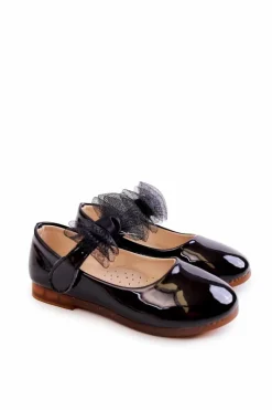 Sale Buty damskie Vinceza Lakierowane Dziecięce Balerinki Na Rzepy Czarne Carla