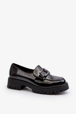 Lakierowane Mokasyny Damskie Czarne Santtes Damskie Mokasyny Damskie Lakierowane|Mokasyny Damskie Skórzane