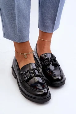 Mokasyny Płaskie|Mokasyny Damskie Lakierowane><noscript><img width=