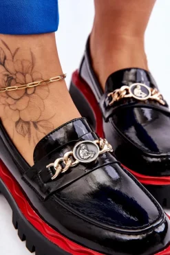 Mokasyny Damskie Lakierowane|Mokasyny Na Platformie><noscript><img width=