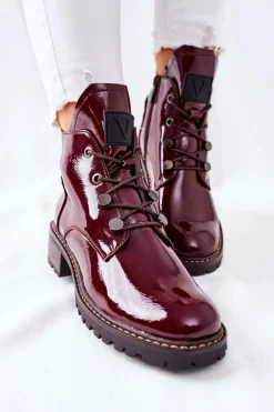 Botki Sznurowane|Czarne Botki><noscript><img width=