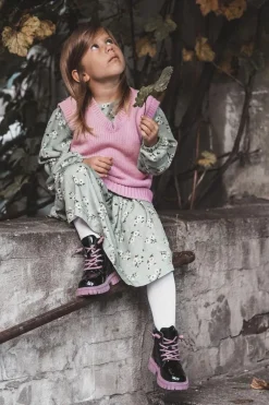 Online Boto Lakierowane Ocieplane Botki Czarno-Fioletowe Heidi