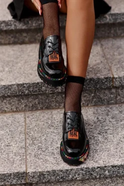 Best Lakierowane Półbuty Damskie Sznurowane Artiker 55C0499 Czarne Damskie Półbuty Lakierowane|Półbuty Skórzane