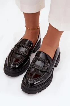 Loafersy Damskie|Półbuty Lakierowane><noscript><img width=