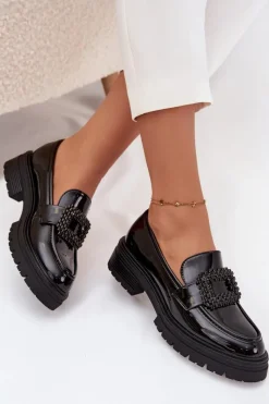 Loafersy Damskie|Półbuty Lakierowane><noscript><img width=