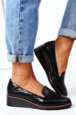 Półbuty Lakierowane|Mokasyny Damskie Lakierowane><noscript><img width=