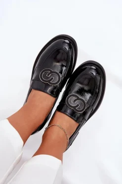 Loafersy Damskie|Mokasyny Damskie Lakierowane><noscript><img width=
