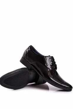 Online Lakierowane Skórzane Półbuty Bednarek 694 Czarne Damskie Bednarek Polish Shoes|Półbuty Eleganckie
