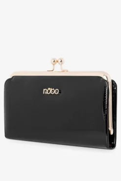 New Lakierowany Duży Portfel Damski NPUR-LR0061-C020 Czarny Portfele