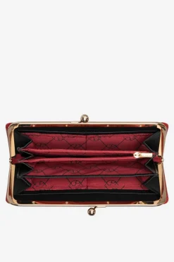 New Lakierowany Duży Portfel Damski NPUR-LR0061-C020 Czarny Portfele