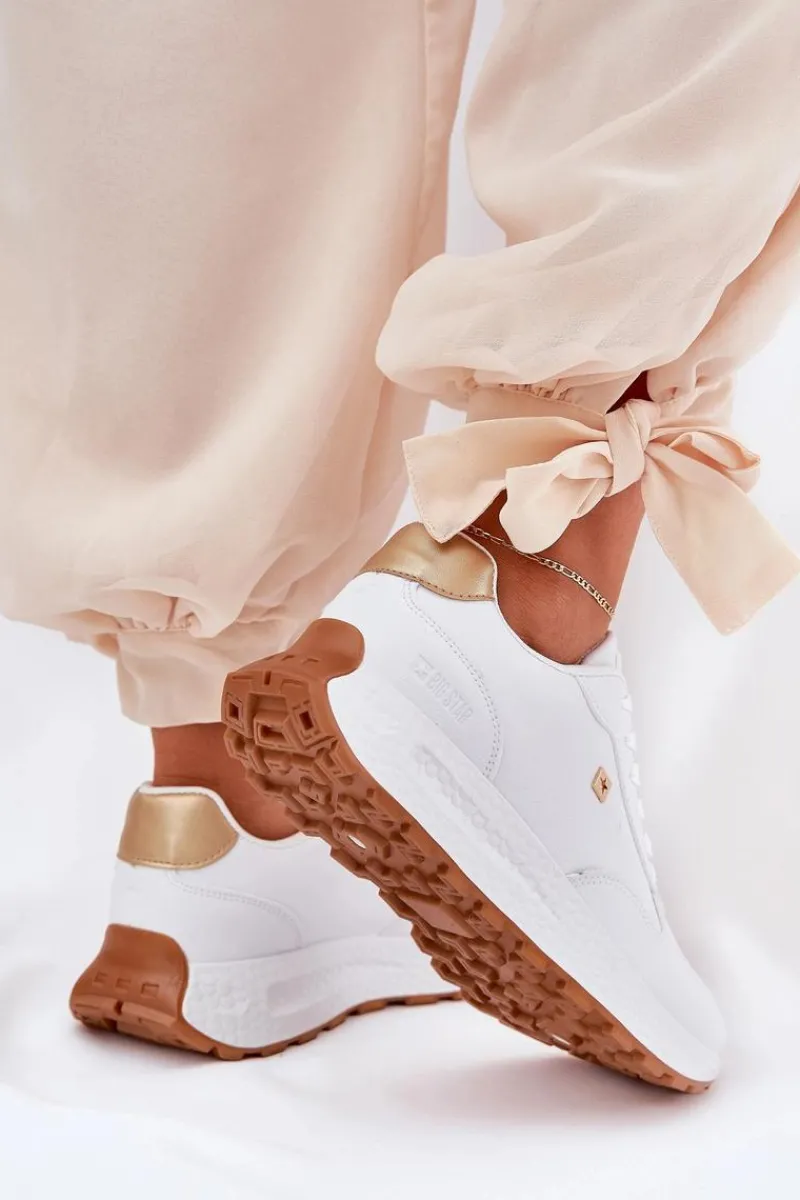 Sale Big Star Shoes Lekkie Buty Sportowe Damskie Big Star RR274629 HI-POLY SYSTEM Białe