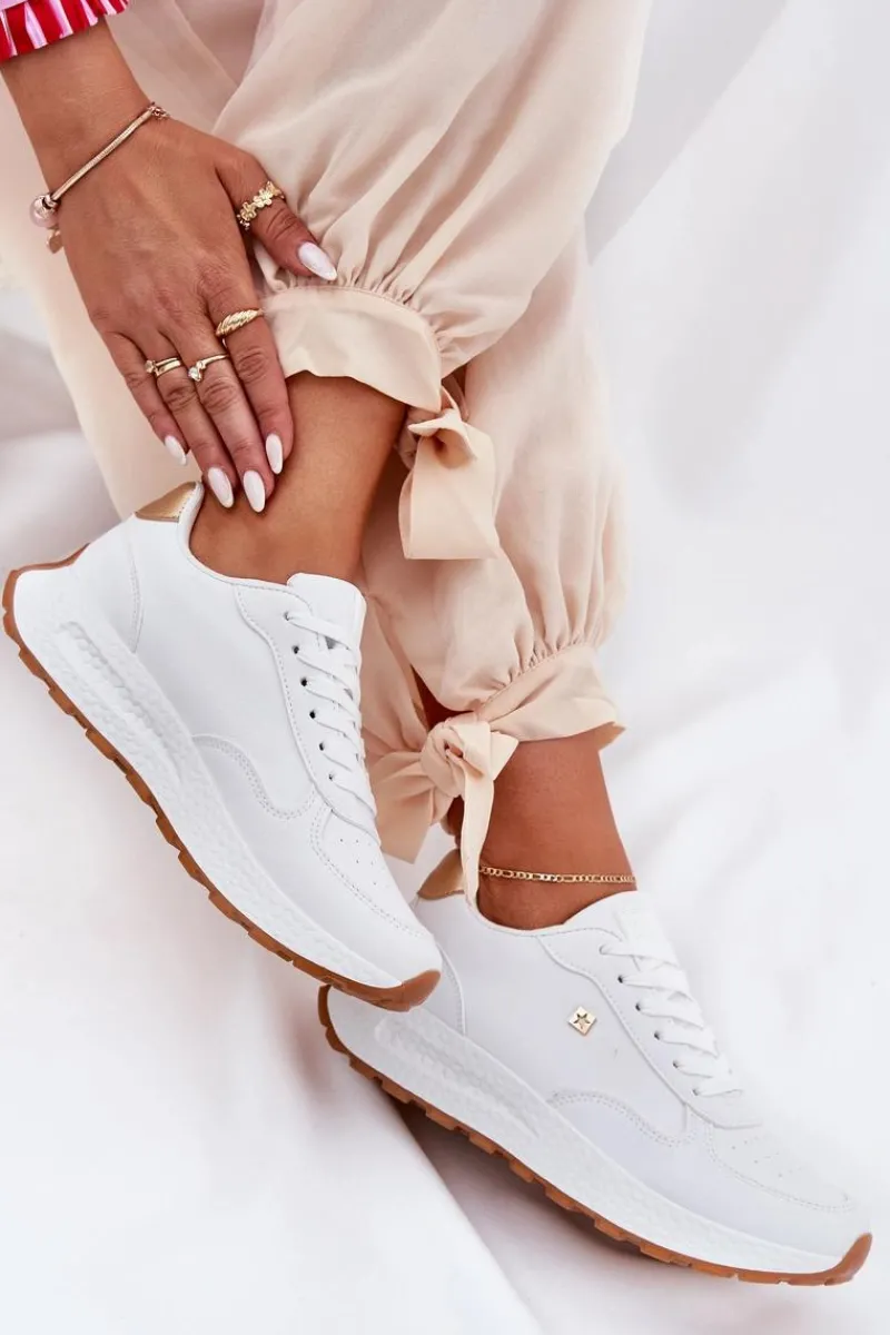 Sale Big Star Shoes Lekkie Buty Sportowe Damskie Big Star RR274629 HI-POLY SYSTEM Białe