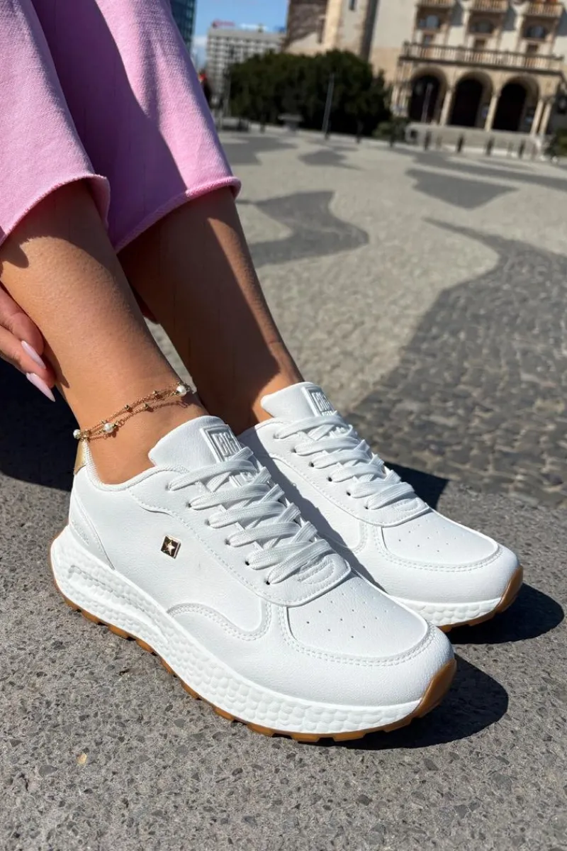 Sale Big Star Shoes Lekkie Buty Sportowe Damskie Big Star RR274629 HI-POLY SYSTEM Białe