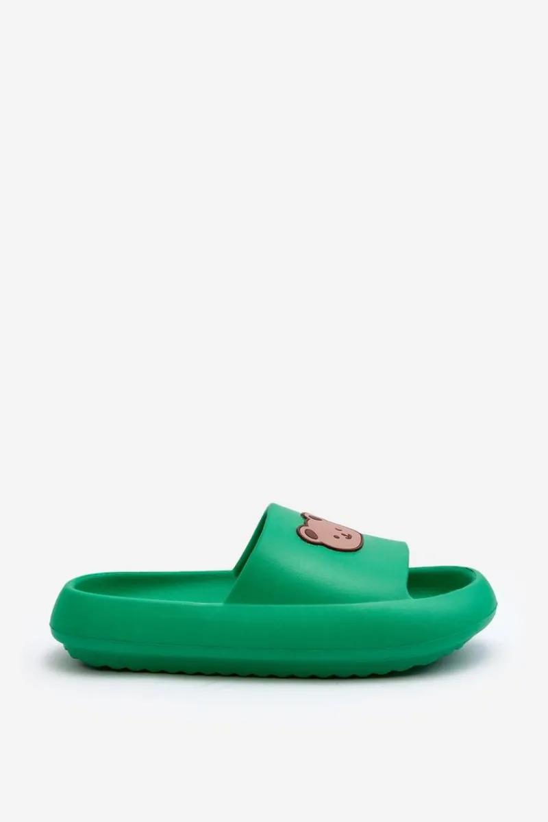 Hot Lekkie Damskie Piankowe Klapki Z Misiem Zielone Lia Damskie Klapki Basenowe|Klapki Damskie Klasyczne