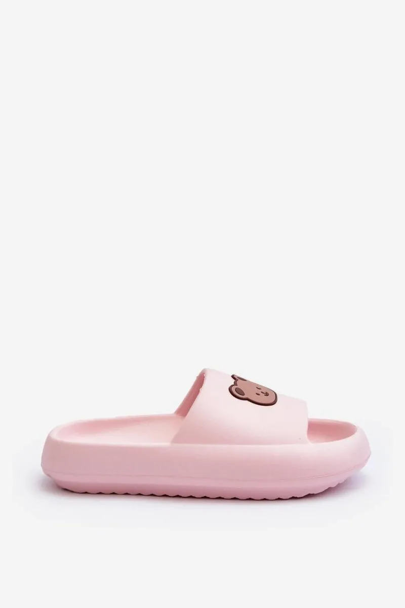 Klapki Basenowe|Klapki Damskie Klasyczne>Boto Lekkie Damskie Piankowe Klapki Z Misiem Różowe Lia