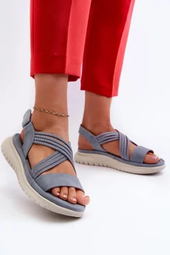 Best Lekkie Damskie Wygodne Sandały Na Rzep e Ceclea Damskie Sandały Płaskie
