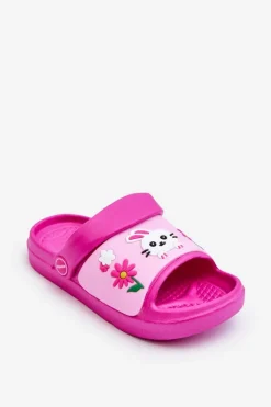 Hot Boto Lekkie Dziecięce Klapki Sandałki Z Motywem Zwierzątka Fuksja Rico