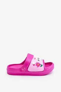 Hot Boto Lekkie Dziecięce Klapki Sandałki Z Motywem Zwierzątka Fuksja Rico