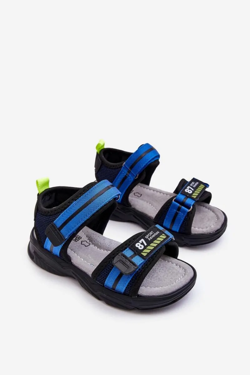 Chłopięce>Evento Lekkie Dziecięce Sandałki Na Rzepy Niebieskie Brando