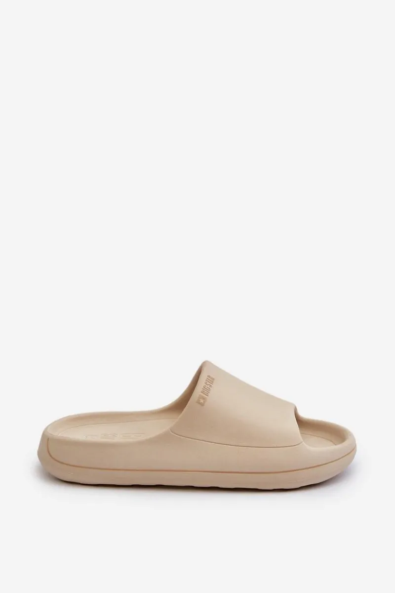 New Lekkie Klapki Damskie Big Star NN274A040 Beżowe Damskie Klapki Damskie Big Star|Klapki Basenowe