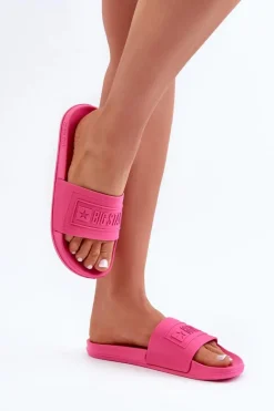 Hot Lekkie Klapki Damskie Big Star OO274037 Fuksja Damskie Klapki Damskie Big Star|Klapki Damskie Klasyczne