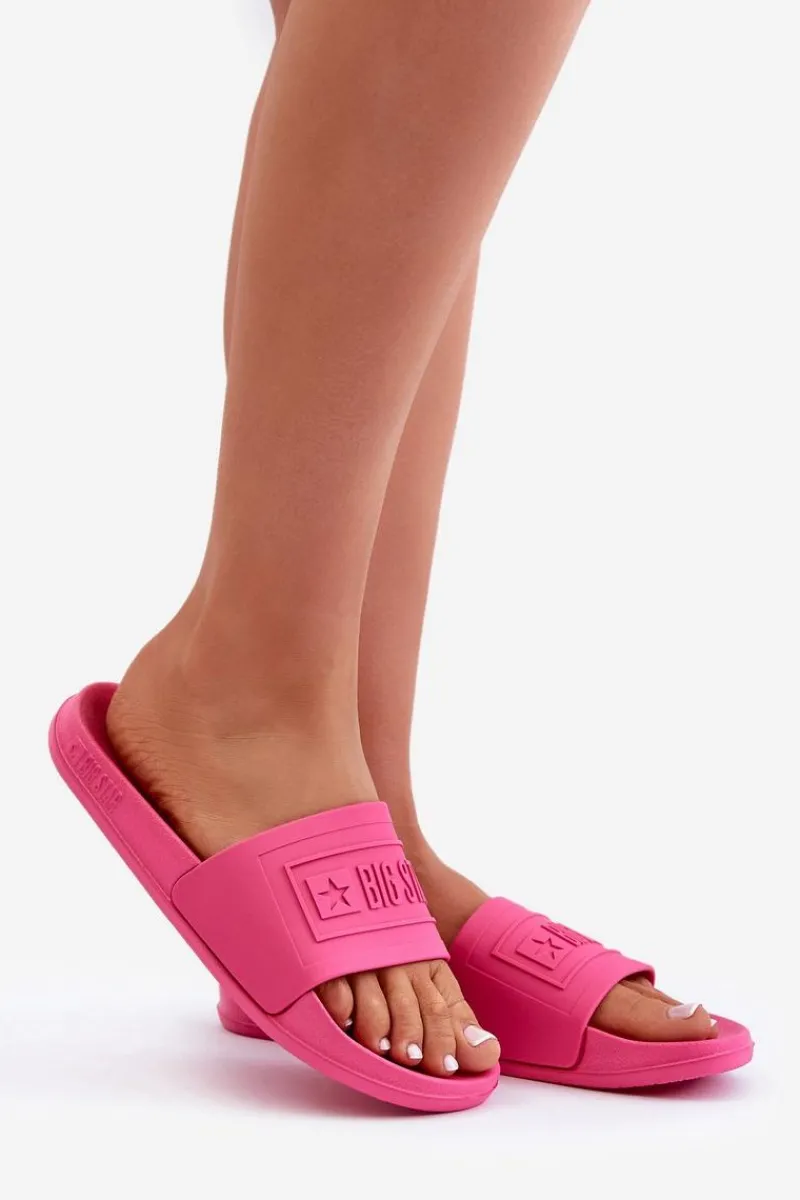 Hot Lekkie Klapki Damskie Big Star OO274037 Fuksja Damskie Klapki Damskie Big Star|Klapki Damskie Klasyczne