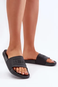 Best Big Star Shoes Lekkie Klapki Damskie Big Star OO274044 Czarne Czarny