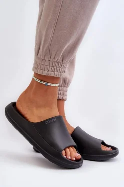 Online Big Star Shoes Lekkie Klapki Damskie Big Star NN274A042 Czarne Czarny