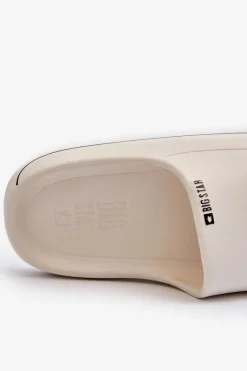 Sale Lekkie Klapki Damskie Big Star NN274A043 Białe Damskie Klapki Damskie Big Star|Klapki Basenowe