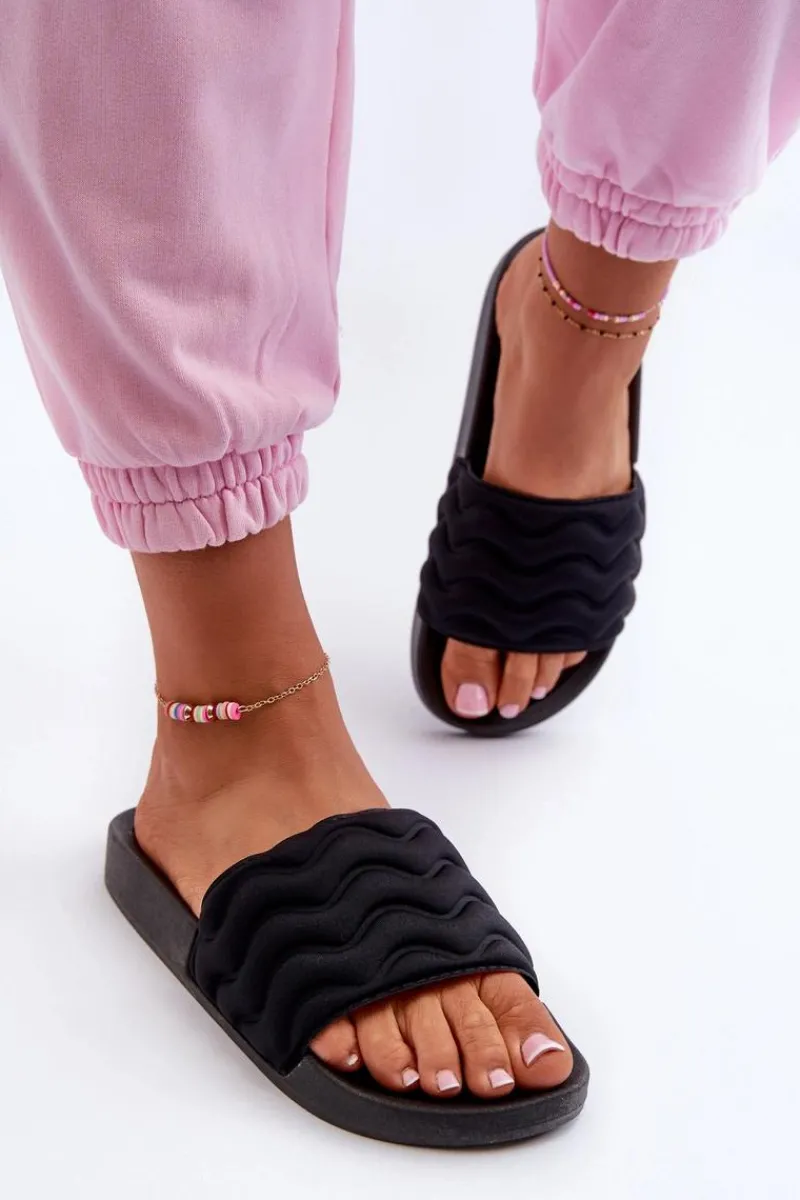 Klapki Basenowe|Klapki Damskie Klasyczne>Evento Lekkie Klapki Damskie Na Basen Czarne Beliordia