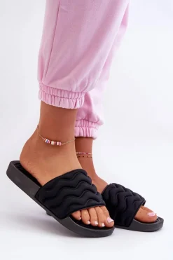 Klapki Basenowe|Klapki Damskie Klasyczne>Evento Lekkie Klapki Damskie Na Basen Czarne Beliordia