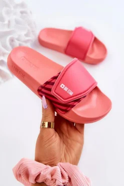Best Big Star Shoes Lekkie Klapki Dziecięce Big Star JJ374359 Różowe