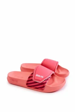 Best Big Star Shoes Lekkie Klapki Dziecięce Big Star JJ374359 Różowe