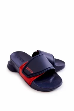 Sale Big Star Shoes Lekkie Klapki Dziecięce Big Star JJ374351 Granatowe