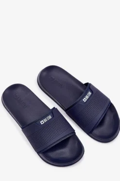 Discount Lekkie Klapki Męskie Big Star NN174696 Granatowe Męskie Klapki Męskie Big Star|Klapki Męskie Klasyczne