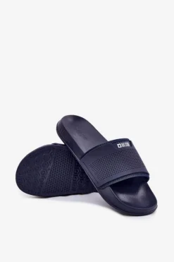 Discount Lekkie Klapki Męskie Big Star NN174696 Granatowe Męskie Klapki Męskie Big Star|Klapki Męskie Klasyczne