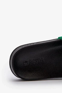 Klapki Męskie Big Star|Klapki Męskie Klasyczne></noscript>Big Star Shoes Lekkie Klapki Męskie Big Star NN174693 Zielone