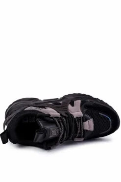 Obuwie Sportowe Męskie>Big Star Shoes Lekkie Męskie Sportowe Buty Big Star KK174054 Czarne Czarny