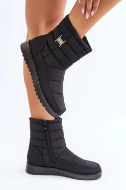 Sale Lekkie Śniegowce Damskie Na Zamek Czarne Mezitha Damskie Śniegowce Damskie