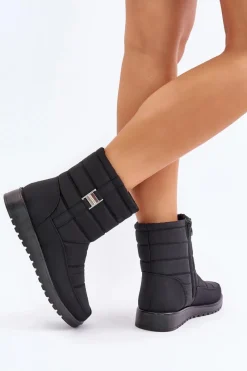 Sale Lekkie Śniegowce Damskie Na Zamek Czarne Mezitha Damskie Śniegowce Damskie