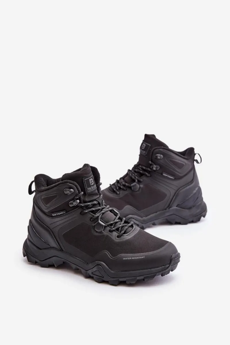 Outlet Evento Lekkie Ocieplane Męskie Buty Trekkingowe McBraun Wodoodporne Czarne