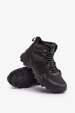 Outlet Evento Lekkie Ocieplane Męskie Buty Trekkingowe McBraun Wodoodporne Czarne