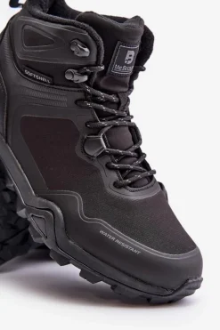 Outlet Evento Lekkie Ocieplane Męskie Buty Trekkingowe McBraun Wodoodporne Czarne