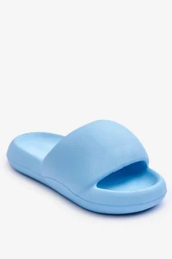 Online Boto Lekkie Piankowe Damskie Klapki Na Platformie Niebieskie Milton