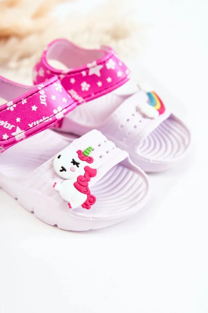 Boto Lekkie Piankowe Dziecięce Sandałki Na Rzep Białe Asti