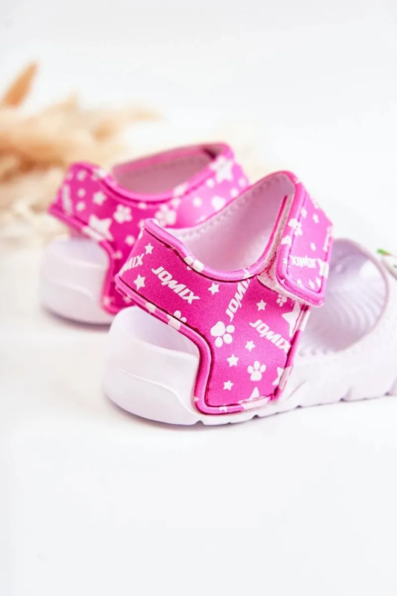 Boto Lekkie Piankowe Dziecięce Sandałki Na Rzep Białe Asti