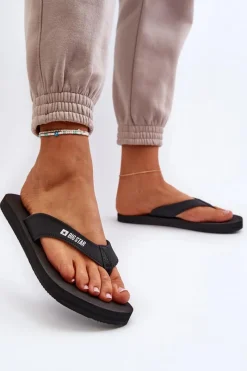 Best Lekkie Piankowe Japonki Klapki Damskie Big Star NN274A718 Czarne Damskie Klapki Sportowe|Klapki Damskie Big Star