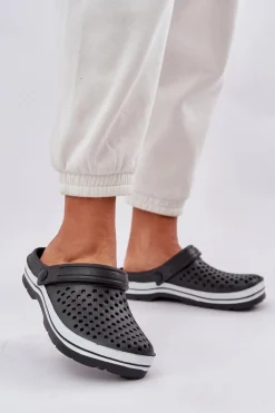 Evento Lekkie Piankowe Klapki Damskie Czarne Ardanica Czarny