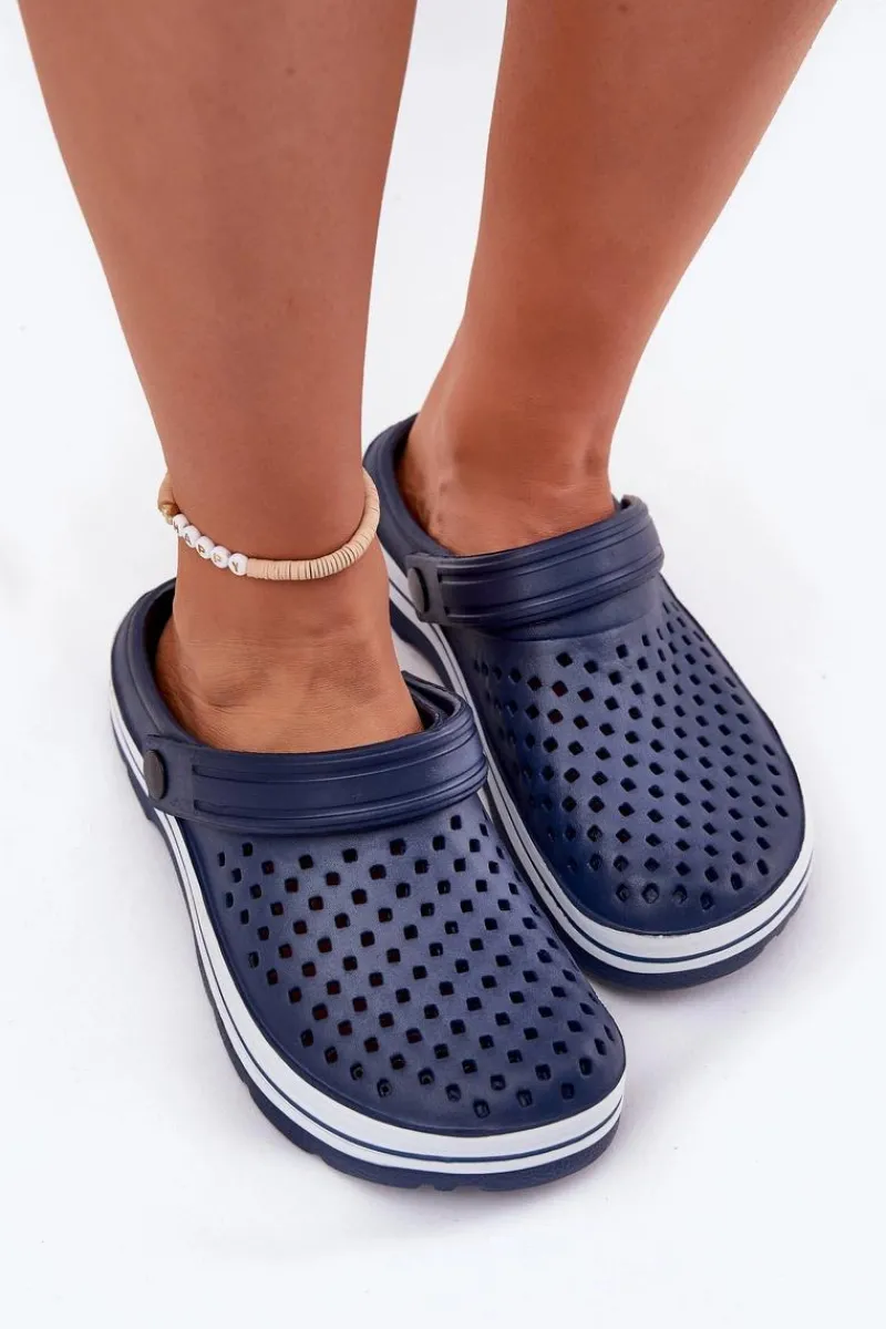 Klapki Basenowe|Klapki Damskie Klasyczne>Evento Lekkie Piankowe Klapki Damskie Granatowe Ardanica